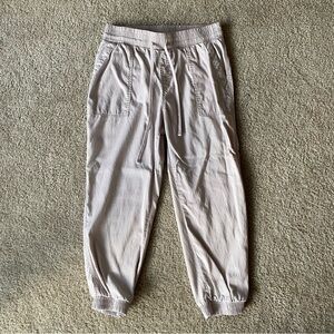 Women's High Rise Modern Ankle Jogger Pants - A New Day Tan L